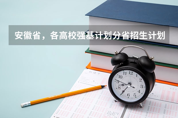 安徽省，各高校强基计划分省招生计划？ 强基计划大学名单及专业