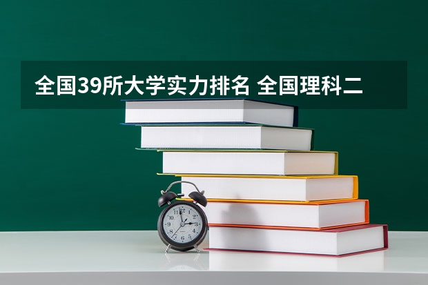 全国39所大学实力排名 全国理科二本大学排名一览表