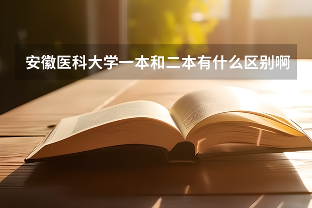 安徽医科大学一本和二本有什么区别啊？