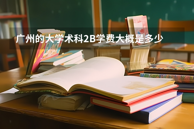 广州的大学术科2B学费大概是多少