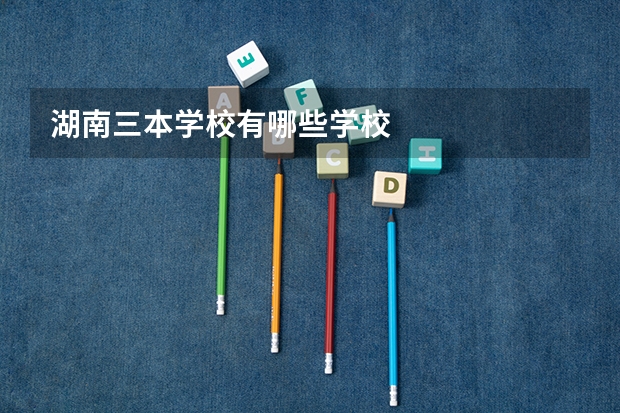 湖南三本学校有哪些学校