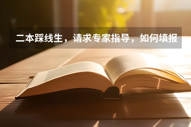 二本踩线生，请求专家指导，如何填报志愿？