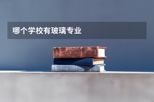 哪个学校有玻璃专业