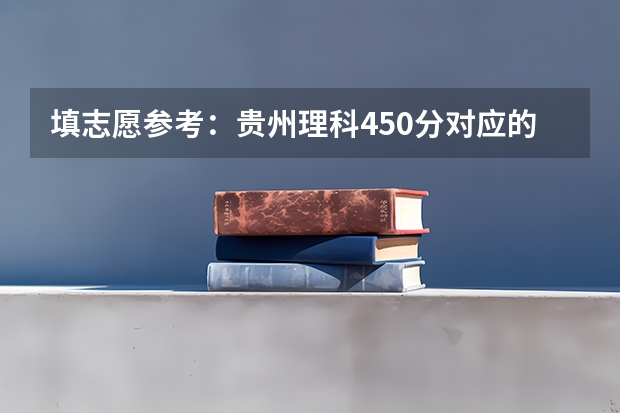 填志愿参考：贵州理科450分对应的大学（填志愿参考：广西理科450分对应的大学）