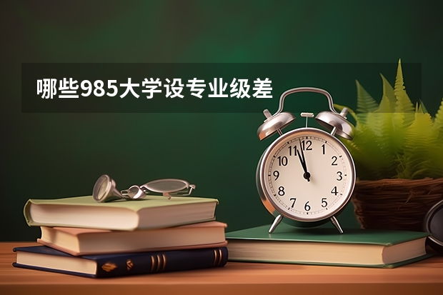 哪些985大学设专业级差