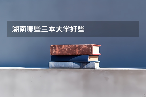 湖南哪些三本大学好些