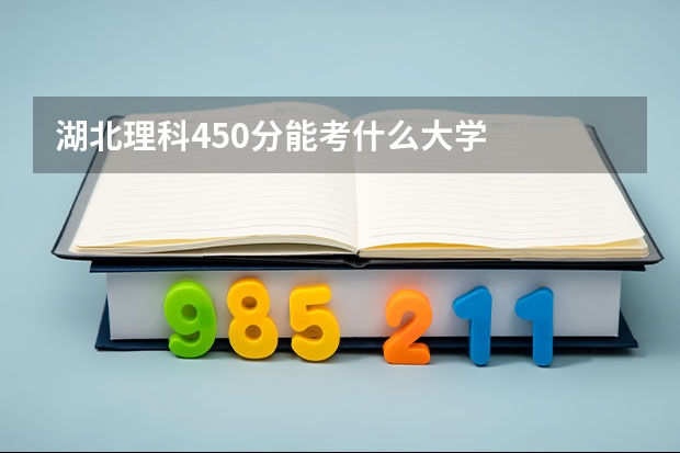 湖北理科450分能考什么大学