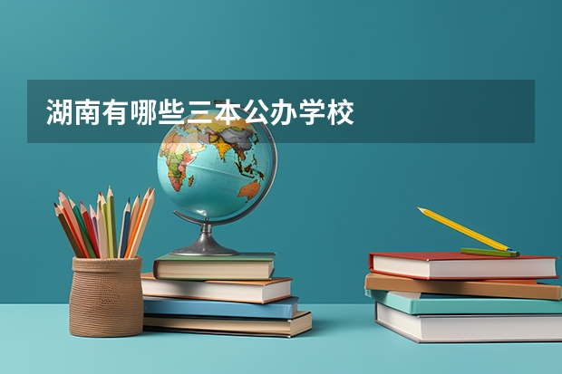 湖南有哪些三本公办学校