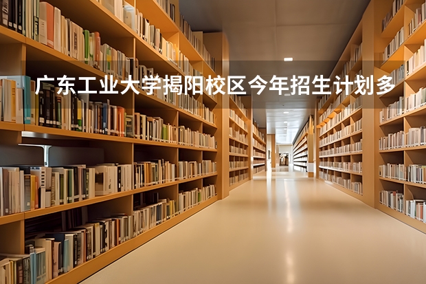 广东工业大学揭阳校区今年招生计划多少？