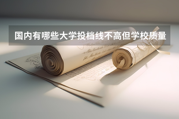 国内有哪些大学投档线不高但学校质量很好？