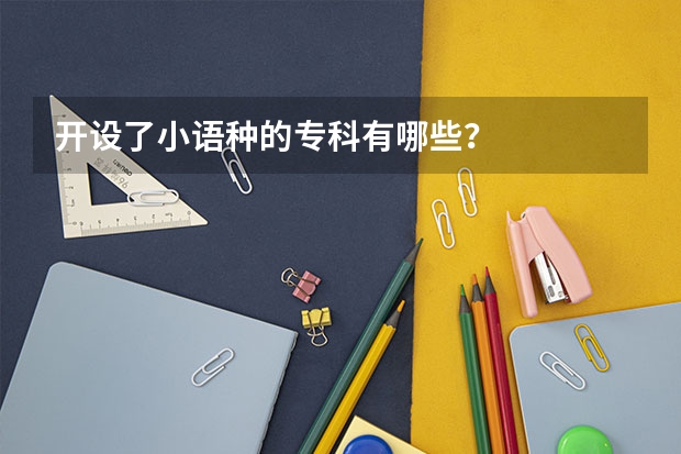 开设了小语种的专科有哪些？