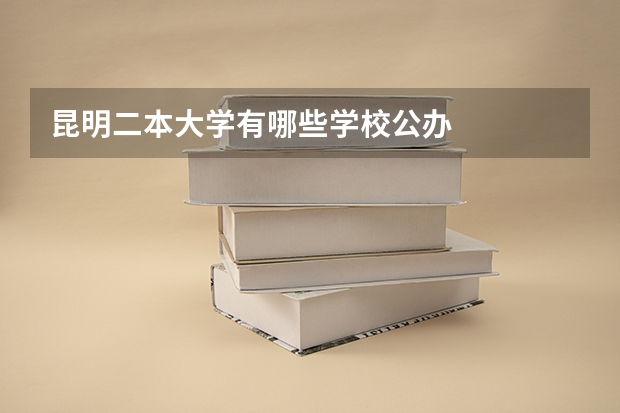 昆明二本大学有哪些学校公办