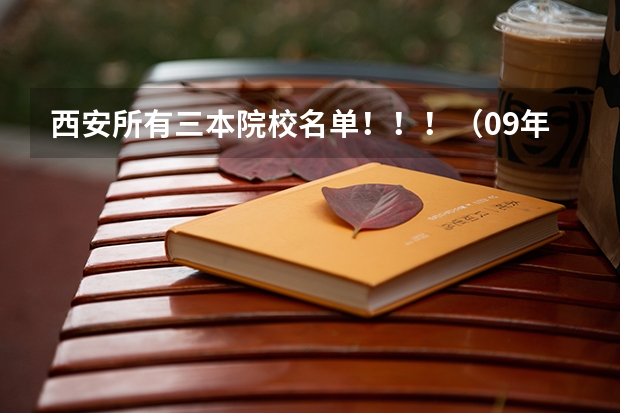 西安所有三本院校名单！！！（09年代码） 全国比较好的三本院校