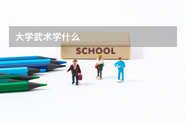大学武术学什么
