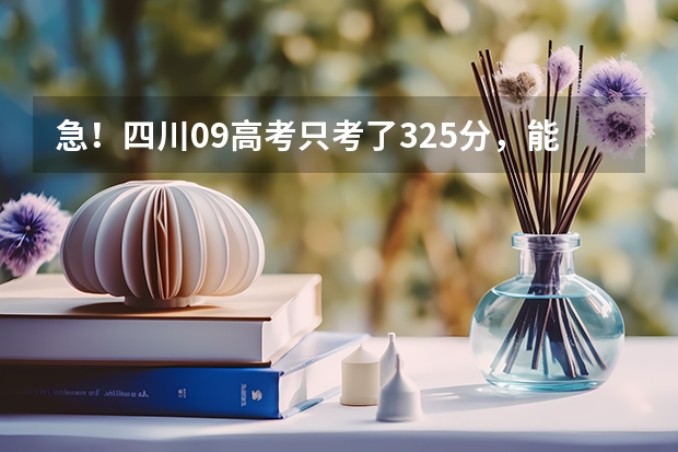 急！四川09高考只考了325分，能读川内什么专科学校