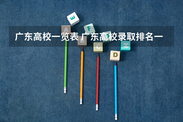 广东高校一览表 广东高校录取排名一览表