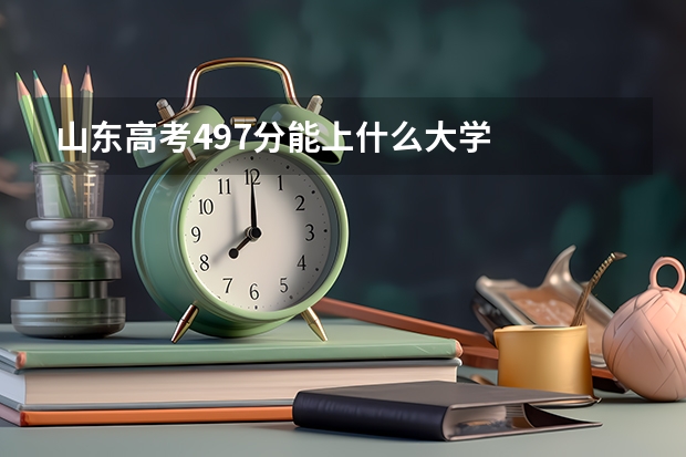 山东高考497分能上什么大学
