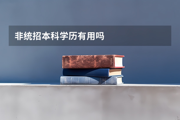 非统招本科学历有用吗
