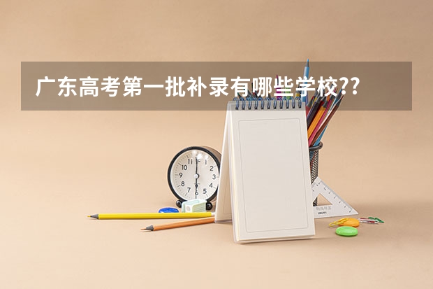 广东高考第一批补录有哪些学校??