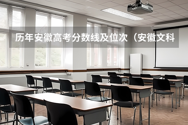 历年安徽高考分数线及位次（安徽文科大学排名及分数线）