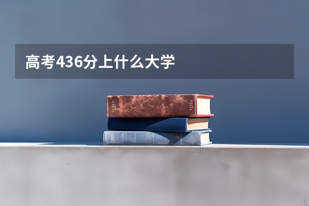 高考436分上什么大学