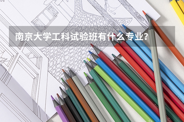 南京大学工科试验班有什么专业？