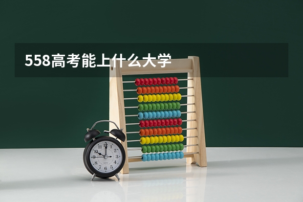 558高考能上什么大学