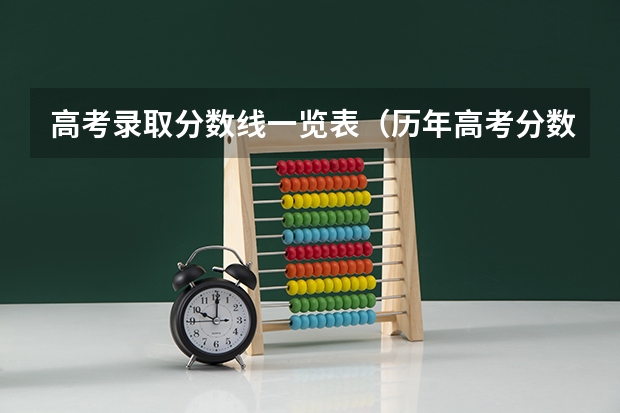 高考录取分数线一览表（历年高考分数线）