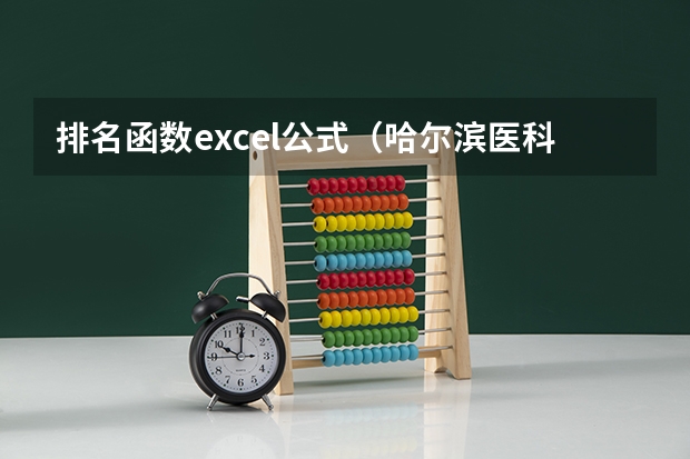 排名函数excel公式（哈尔滨医科大学排名）