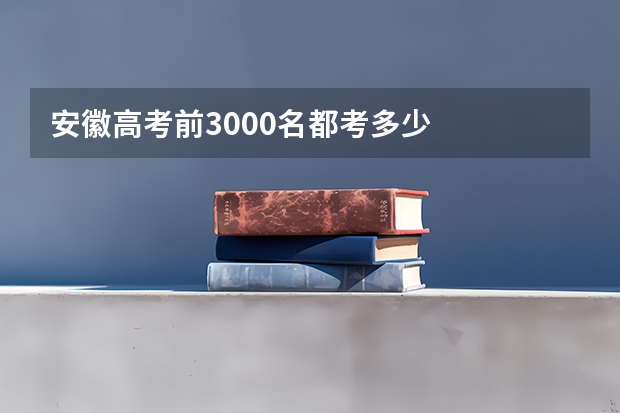 安徽高考前3000名都考多少