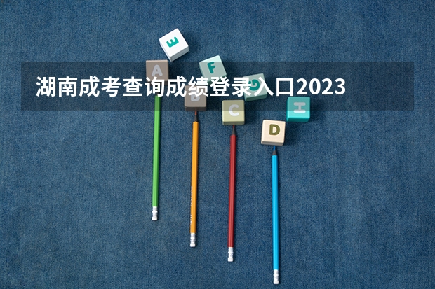 湖南成考查询成绩登录入口2023 查询网址是什么？