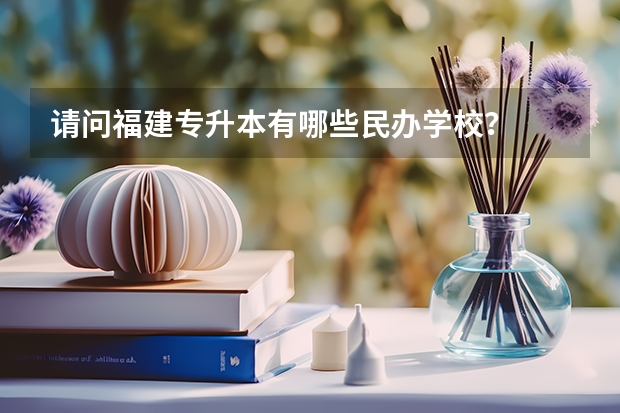 请问福建专升本有哪些民办学校?