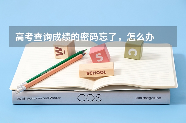 高考查询成绩的密码忘了，怎么办