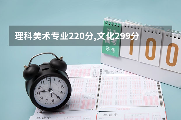 理科美术专业220分,文化299分有什么大学？