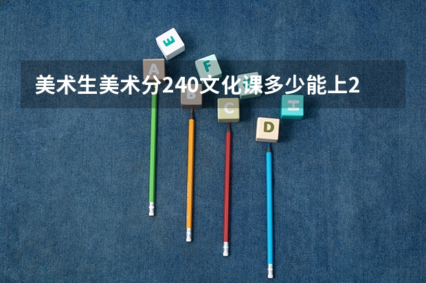 美术生美术分240文化课多少能上211？