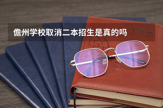 儋州学校取消二本招生是真的吗