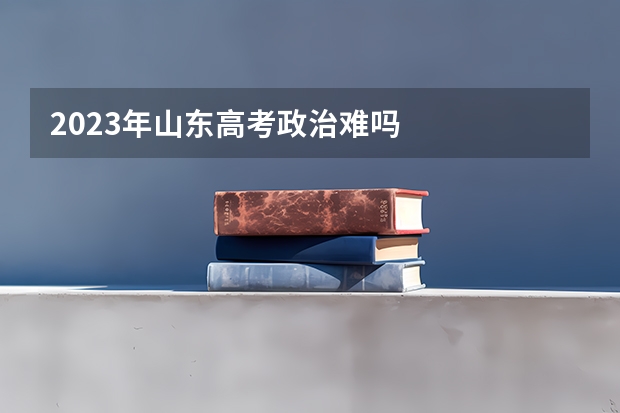 2023年山东高考政治难吗