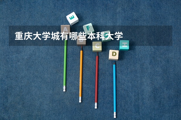 重庆大学城有哪些本科大学