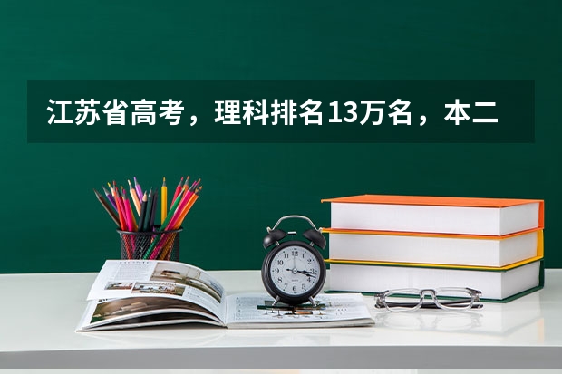 江苏省高考，理科排名13万名，本二线307，考了313，能上什么学校啊