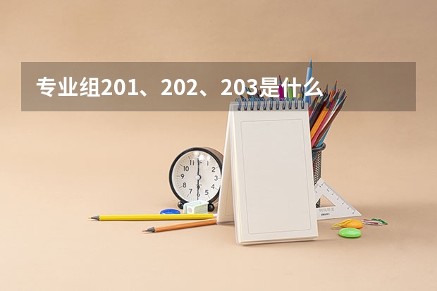 专业组201、202、203是什么意思？