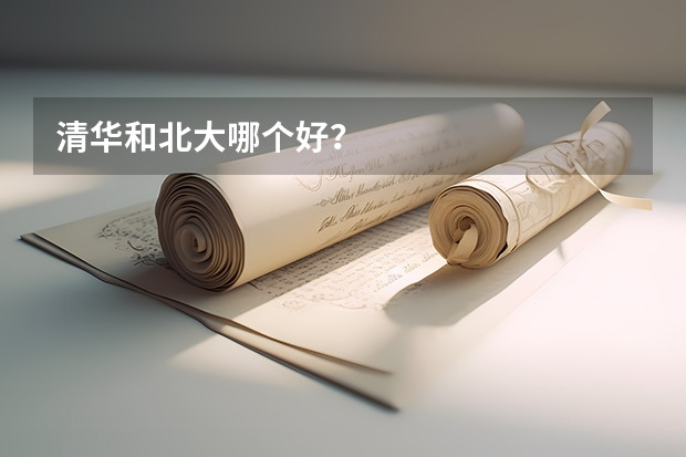 清华和北大哪个好？