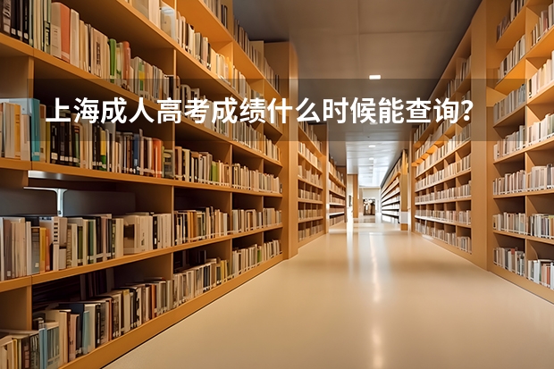 上海成人高考成绩什么时候能查询？