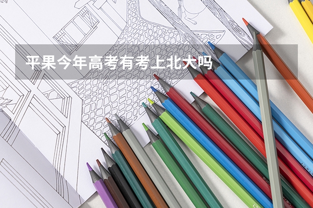 平果今年高考有考上北大吗