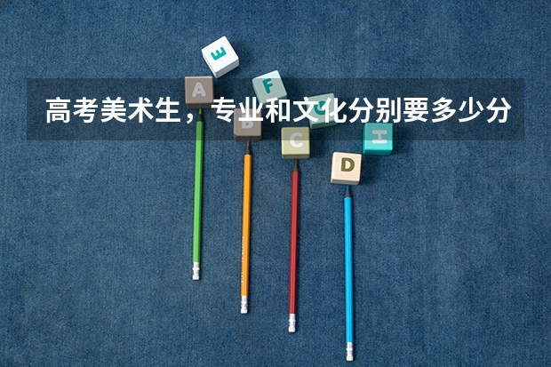 高考美术生，专业和文化分别要多少分才能进读二本大学？