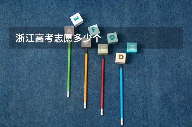 浙江高考志愿多少个