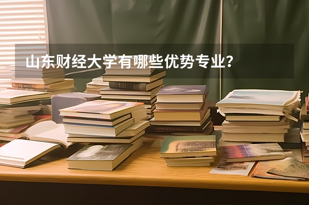 山东财经大学有哪些优势专业？