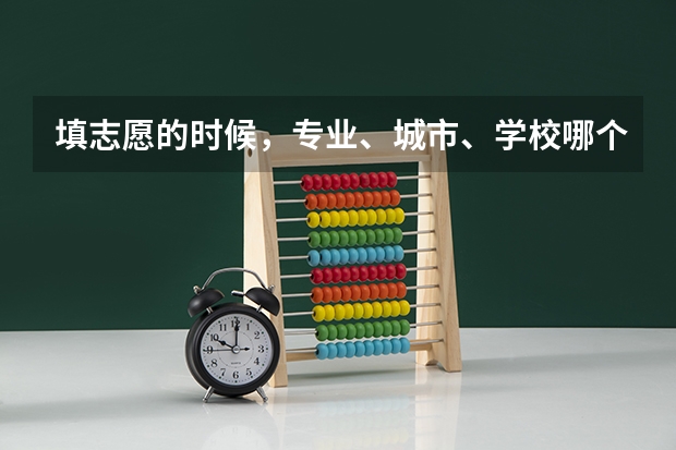 填志愿的时候，专业、城市、学校哪个更重要？为什么？