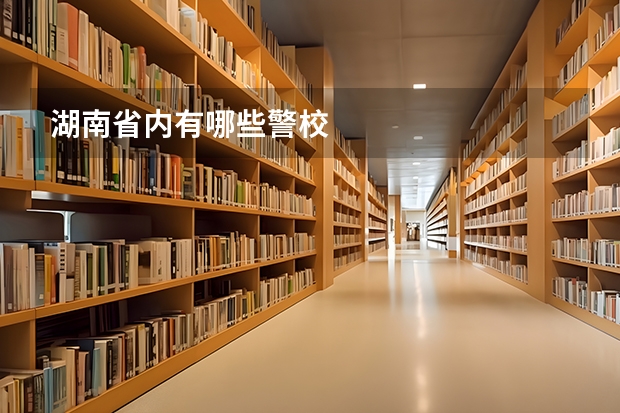 湖南省内有哪些警校