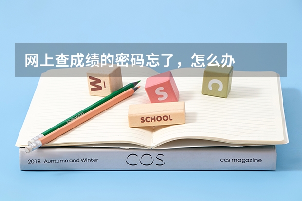 网上查成绩的密码忘了，怎么办