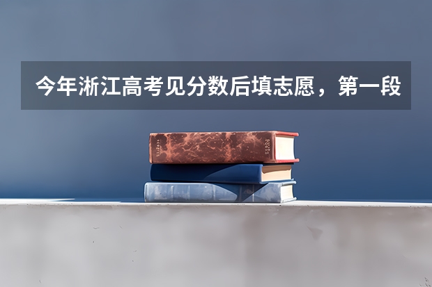 今年淅江高考见分数后填志愿，第一段，第二段是按什么分的